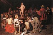 SWEERTS, Michiel The Drawing Class ear oil painting